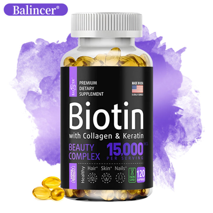 Viên nang mọc tóc BALINCER Biotin thúc đẩy sự phát triển của tóc, móng ...
