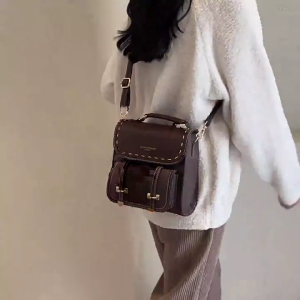 Retro Backpacks Handmade PU Shoulder Bag Practical Construction Spacious Interior Daily Use Crossbody Bags