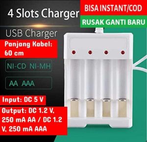 (COD) Charger Baterai AA AAA 4 Slot Fast Charging