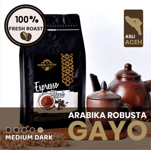 Kopi Arabika Robusta Blend Premium Medium Dark Bold & Berkarakter – Espresso Blend Premium 500g