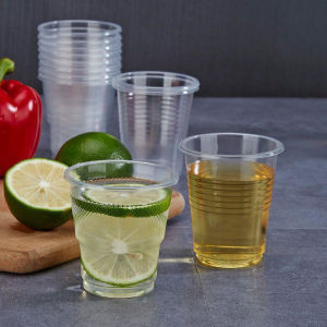 [Habilulu] 50PCS Disposable Clear Plastic Cup Outdoor Picnic Birthday Kitchen Party Tableware Party Plastic Cups For Cold Drinks