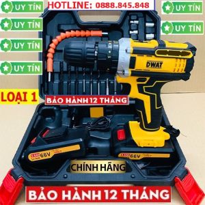 [LOẠI 1] Máy khoan pin bắt vít 66V 3 chức năng - Tặng bộ phụ kiện 24 chi tiết Lõi đồng