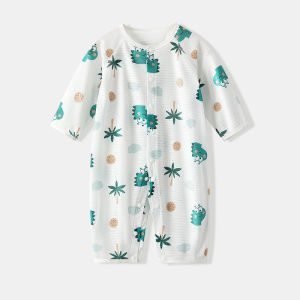 ชุดเด็กทารกแขนยาวผ้าโมดอลธรรมชาติ ชุดคลุมแอร์สำหรับทารก ชุดคลานเด็ก เนื้อผ้านุ่มเย็นสบาย ระบายอากาศดี ปลอดภัยดีต่อสุขภาพ