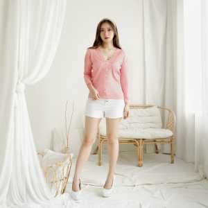 [Basica Moda] 23026 Atasan Top Baju Blouse Wanita Ardenia Rajut Import
