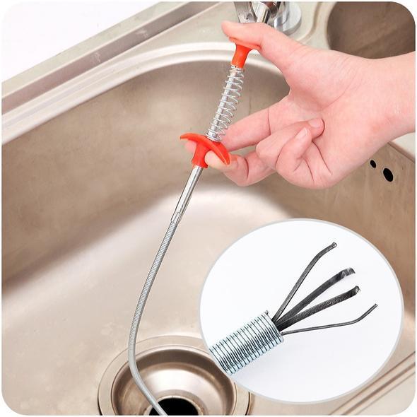 2 meters Clog Remover Cleaning Tools Spring Dredging Tool declogger ...