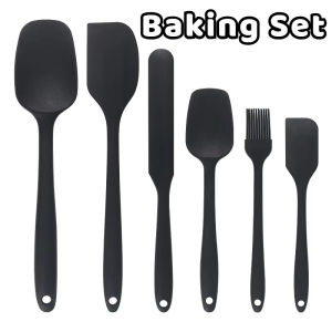 6PCS Silicone Spatula Set Food Grade Non Stick Heat Resistant Spatulas Turner Cooking Baking Tools Set