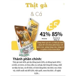 Hạt TEB CITY Với Topping Thịt Sấy Đủ Vị Không Độn Ngũ Cốc Dinh Dưỡng Cao Cho Mèo mọi lứa tuổi