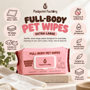 Pawprint Factory Extra Large Pet Wipes | 30cm x 40cm