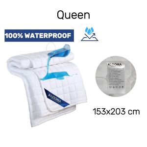 ALOOMA Washable Quilted THICK Mattress Protector | Soft Pelapik Tilam Tebal | Anti-Dust Mite Comfortable A Layer of Protection & Comfort | 100% Waterproof Perimium Mattress Topper With Strong & Long Elastic Rubber Straps