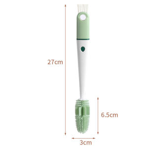 Charissa แปรงทําความสะอาดขวด3 in 1 ฟองน้ําทําความสะอาด แปรงทําความสะอาดหลอด ถอดออกได้ พร้อมแปรงทําความสะอาด + แปรงช่อง + แปรงซิลิโคน