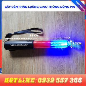 GẬY ĐÈN CHỈ HUY GIAO THÔNG 2 MÀU GẬY PHÂN LUỒNG GIAO THÔNG ĐÈN CẢNH BÁO - SỬ DỤNG PIN