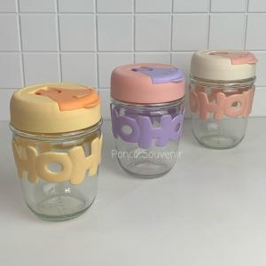 Gelas Kaca Sedotan HOHO Gelas Kopi 350 ML Tanpa Kemasan Dan Kemasan Plus Box