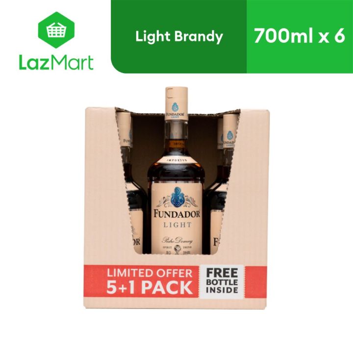 Fundador Light 700ml 5 + 1 (Case) 6 Bottles Of Fundador