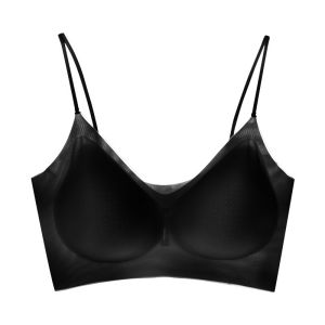 Ice Silk Bra Ultra-thin Seamless Nude Large Breasts Show/Comfortable Invisible Underwear For Women/Breathable Summer Bra