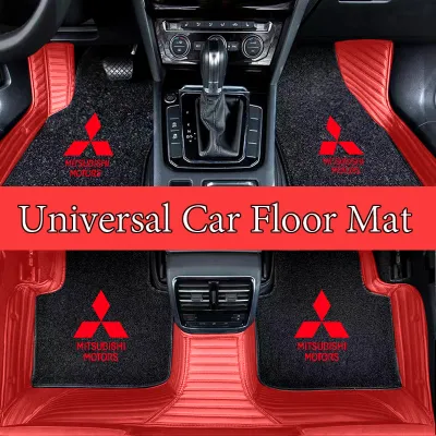 เสื่อปูพื้นกันลื่นไม่มีกลิ่นผ้าสักหลาด4ชิ้นสำหรับ Mitsubishi X-Pander Outlander Triton Pajero Delica Galant Challenger ASX