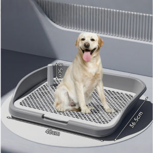 Dog Potty Training Toilet Tray for Puppy Small Medium Dog with Detachable Post Indoor Pee Pad