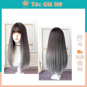 Tóc giả nữ nguyên đầu thẳng omber khói hàng cao cấp