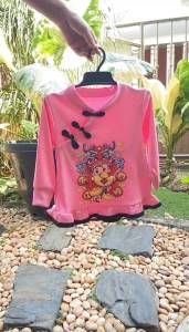 เสื้อตรุษจีนเด็กผู้หญิงลายมังกร🐉 รหัส TJ มี 2 สี ไซส์ SMLXL สี แดง ชมพู