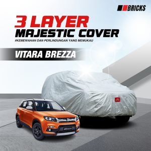3 Layer Cover VITARA BREZZA Sarung Mobil Outdoor Anti UV & Waterproof BRICKS