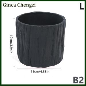 Ginca Nhựa giả gỗ nhà máy nồi cổ điển Bàn tròn trang trí phong cách Lọ hoa giả cây vỏ cây mọng nước cây container sáng tạo