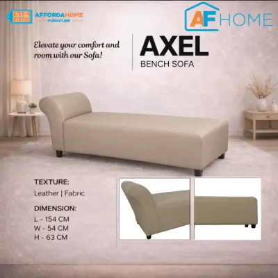 AF Home Axel Bench Sofa Leather – Modern Minimalist Seating available in fabric and leather