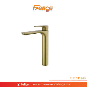 FLE 1119/G High Basin Mixer Taps Matte Gold Stainless Steel