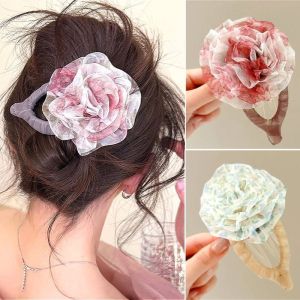Mesh Rose Hair Clip Fashion Womens Headwear Hair Accessories