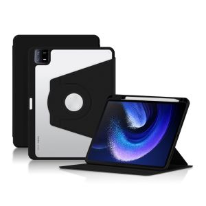 XIAOMI MI PAD 6 MIPAD 6 PRO CASING AUTO WAKE/SLEEP 360 ROTATING ACRYLIC CRYSTAL PROTECTIVE CASE