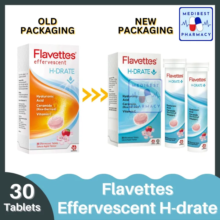 Flavettes Effervescent H-Drate - 15's / 30's [exp: 11/2026] | Lazada ...