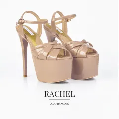 Jojo Bragais Celest Nude Glossy 5.5-Inch High Heels | Pageant