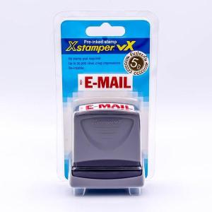 Xstamper ตรายางหมึกในตัว E-MAIL หมึกแห้งเร็ว กันน้ำ (สีแดง) ตรายางคำ ตรายางคำสำเร็จ