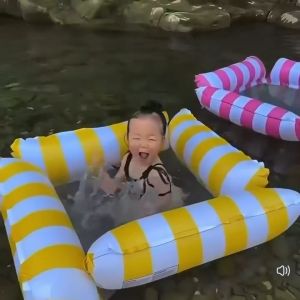 SUNLIGHT Swimming Pool Float Water Hammock Mesh Inflatable Floating Bed Pool Lounge Float Adult Kids Summer Beach Pool Party Inflatable Pool Float Chair Floating Hammock Multi Color Pool Float