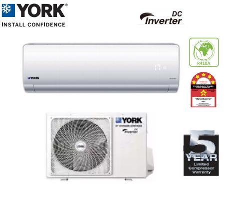 York Air Conditioner (Inverter) Wall Mounted YWM5J10AAS-W