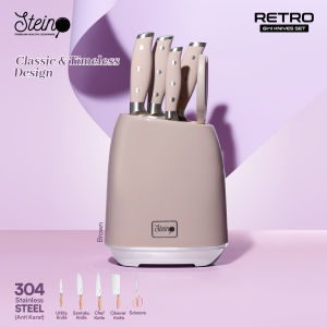Stein Pisau Set Holder Retro Knives 6 in 1
