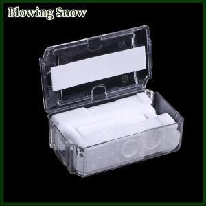 Blowing กล่องเก็บเครื่องประดับอเนกประสงค์กล่องใส่นาฬิกาผู้ชายกล่องใสแบบกริดเดียวสไตล์วินเทจกล่องของขวัญคริสต์มาส