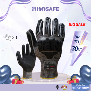 INNOSAFE KARBONHEX Anti-collision Impact Protective Gloves anti-cutting anti-slip oil  abrasion resistant glove