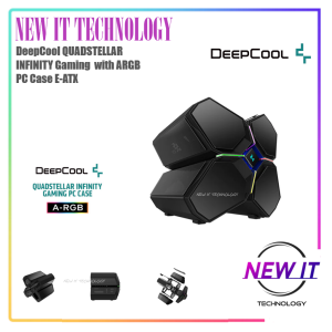 DeepCool QUADSTELLAR INFINITY E-ATX with ARGB Vented Front Panels Six Tempered Glass Panels Gaming PC Case Casing