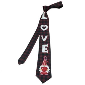 Elegant Heart Pattern Necktie For Men Valentine Special Event Adjustable Tie Party Neckwear Festival Casual Essential
