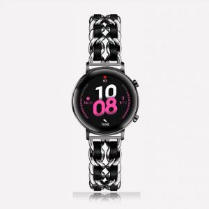 Strap For Samsung Galaxy Watch 7/6/5/4 40mm 44mm Women Metal Chain with Leather Belt Strap Wristband Galaxy Watch Ultra 47mm 6/4 Classic 43mm 47mm 46/42mm Watch 5 pro 45mm Strap