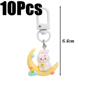 【♡Lovely girls house♡】10Pcs Cute Toy Cartoon Rabbit Key Holder Bag Pendant Girl Gift Keychain