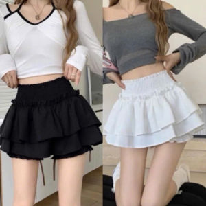 chân váy voan hai tầng có lót trong nhún