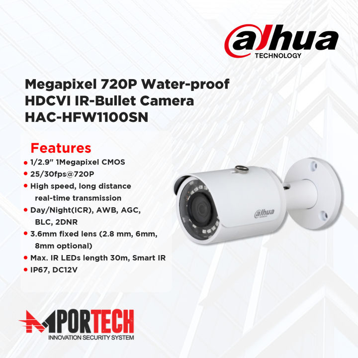 DAHUA HDCVI Camera 1Megapixel 720P HAC-HFW1100SN Water