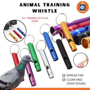 Whistle Animal Training for Pigeons Aluminum Whistle with Keychain Cat Dog Training Whistle