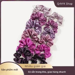 Hàng có sẵn✨ 12PCS mềm đơn giản rắn màu tóc quan hệ phong cách Hàn Quốc satin scrunchie thích hợp cho mặc trong tất cả các thiết lập tóc phụ kiện
