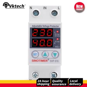 【Vktech】 Voltage Display Overcurrent Adjustable Surge Protector Limit Current Protection