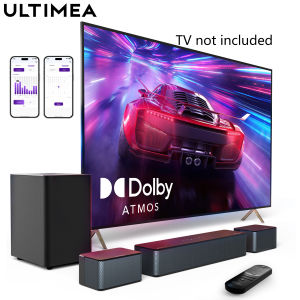 ULTIMEA Poseidon D60 5.1 Sound Bar for Smart TV with Dolby Atmos Wireless Subwoofer & 2 Surround Speakers Adjustable Surround and Bass APP Control