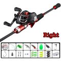 Baitcasting/Spinning Reel Set Fishing Rod Set Spinning Reel Rod Set 7.2:1 Fishing Rod1.8M-2.1M. 