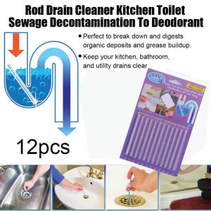 Drain Sticks Clogs Sink Drains Pipes Clean Odor Free Deodorizer 12pack/Stik Pembersih Sinki Tersumbat