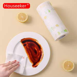 Houseeker 130/80/45 Chiếc Khăn Lau Bằng Vải Không Dệt Khăn Lau Nhà Bếp Dùng Một Lần Giấy Thấm Hút Giẻ Lau Tiện Dụng Miếng Lau