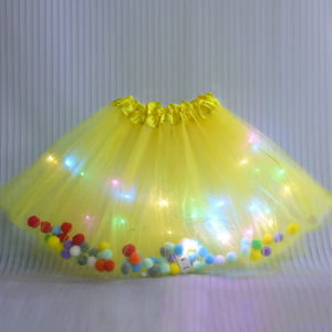 Yearn กระโปรงตูตูเด็ก กระโปรงมีไฟ TUTU กระโปรงสายรุ้งไฟกระพริบ ชุดการแสดงเทศกาล เด็ก
